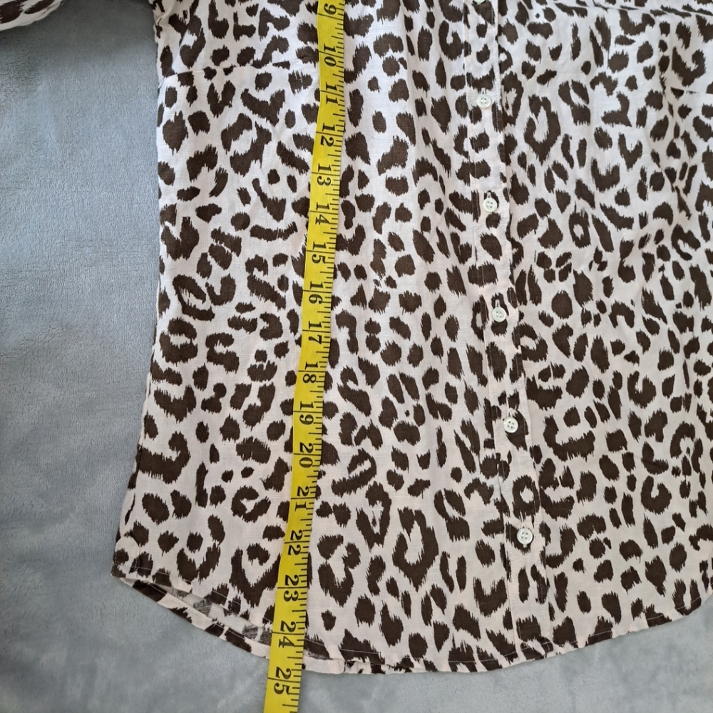 J. Crew Leopard Print Button Down Shirt - Black and White - Picture 13 of 16